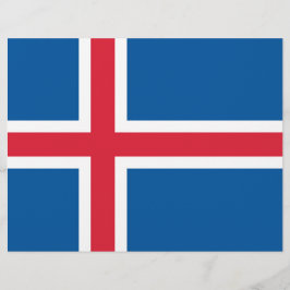 Flyer mit der Flagge Islands