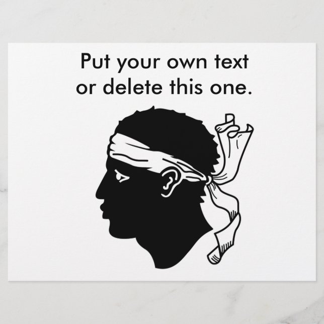 Flyer mit der Flagge Korsikas, Frankreich (Vorne)