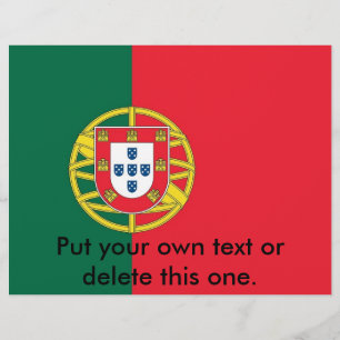Flyer mit der Flagge Portugals