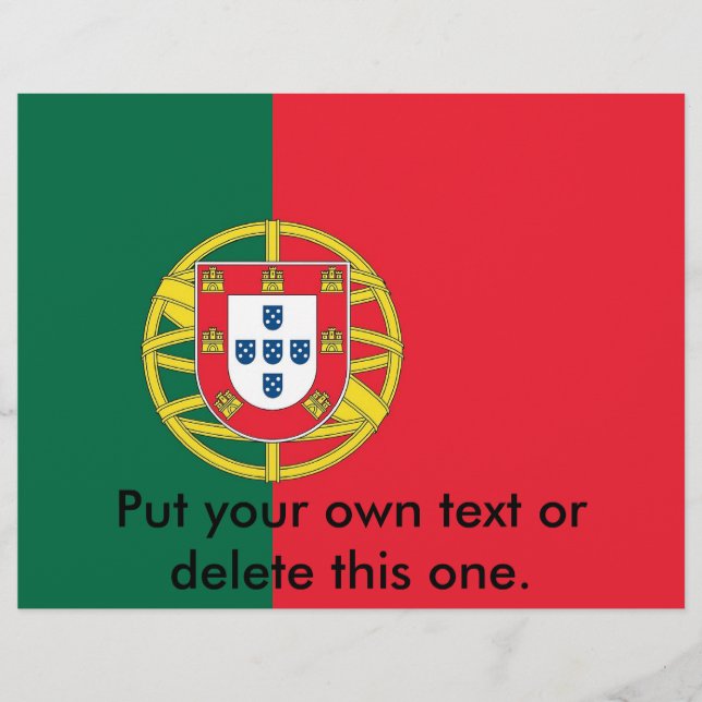 Flyer mit der Flagge Portugals (Vorne)