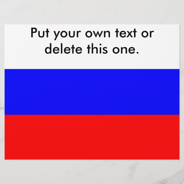 Flyer mit der Flagge Russlands (Vorne)