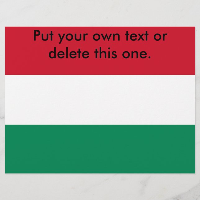 Flyer mit der Flagge Ungarns (Vorne)