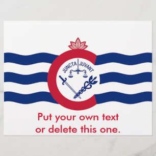 Flyer mit der Flagge von Cincinnati, Ohio, USA