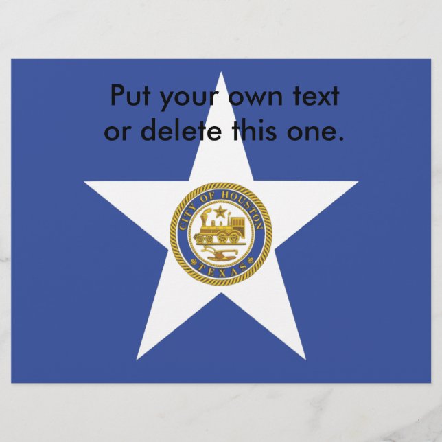 Flyer mit der Flagge von Houston City, USA (Vorne)