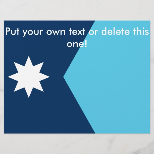 Flyer mit der Flagge von Minnesota, USA (Vorne)