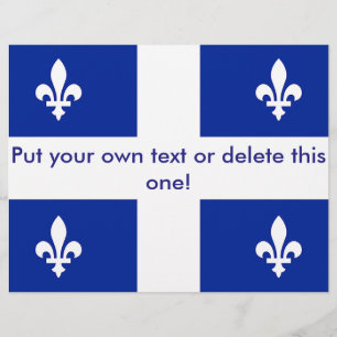 Flyer mit der Flagge von Quebec, Kanada