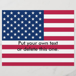 Flyer mit der Flagge von USA