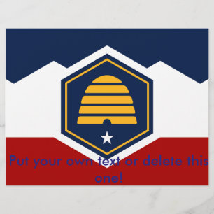 Flyer mit der Flagge von Utah, USA