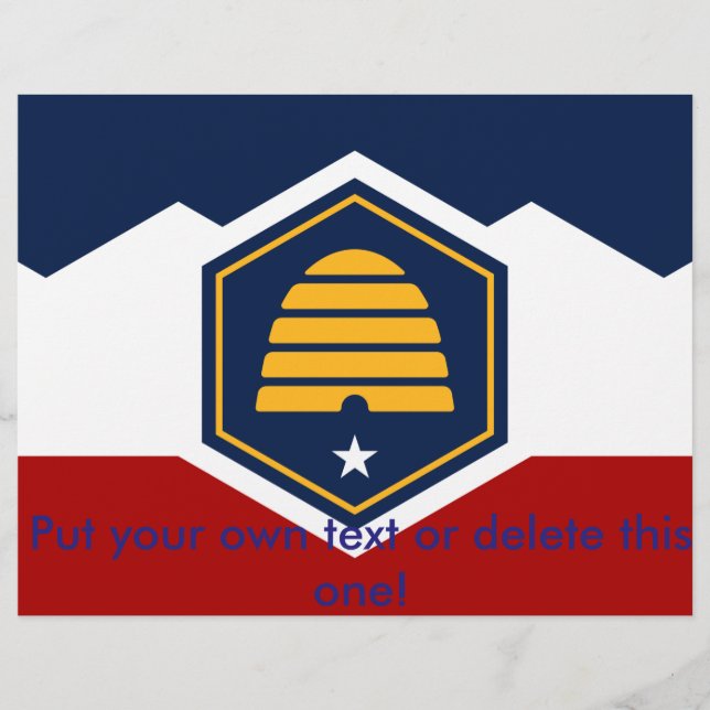 Flyer mit der Flagge von Utah, USA (Vorne)
