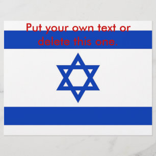 Flyer mit der israelischen Flagge