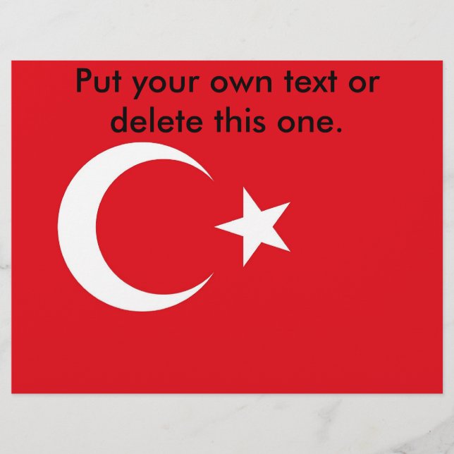 Flyer mit der türkischen Flagge (Vorne)