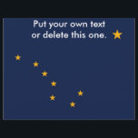 Flyer mit Fahne von Alaska, USA<br><div class="desc">Flyer mit der Fahne von Alaska,  USA. Dieses Produkt ist anpassbar.</div>