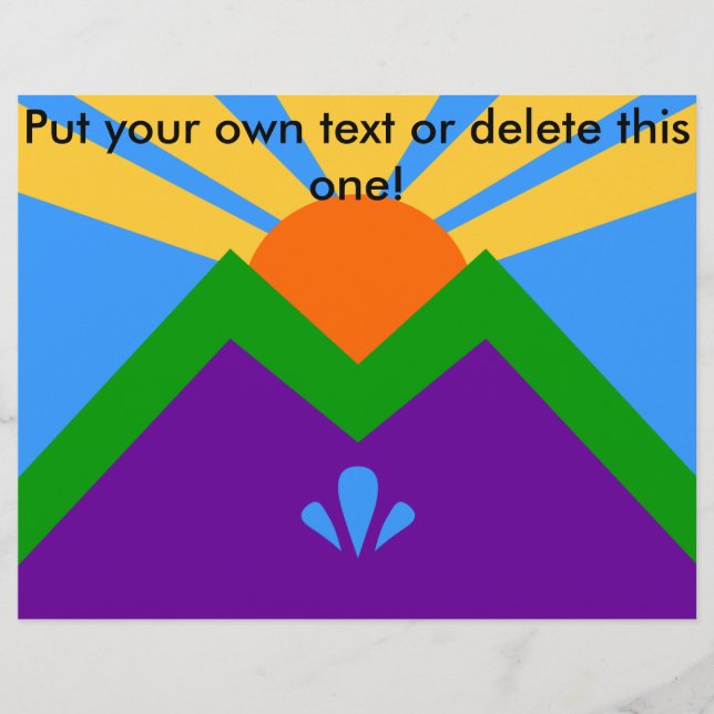 Flyer mit Fahne von Manitou Springs, Colorado (Vorne)