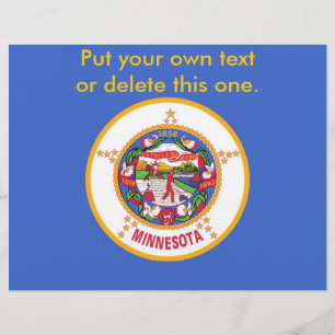 Flyer mit Fahne von Minnesota, USA