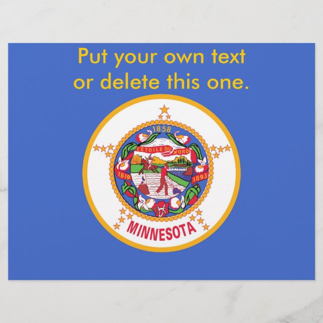 Flyer mit Fahne von Minnesota, USA (Vorne)