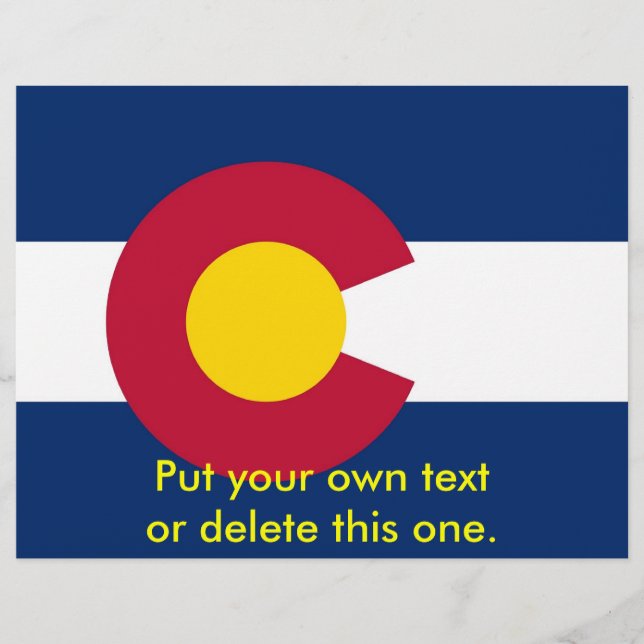 Flyer mit Flag von Colorado, USA (Vorne)