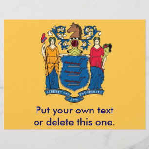 Flyer mit Flag von New Jersey, USA