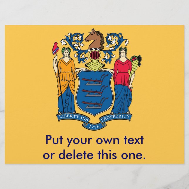 Flyer mit Flag von New Jersey, USA (Vorne)