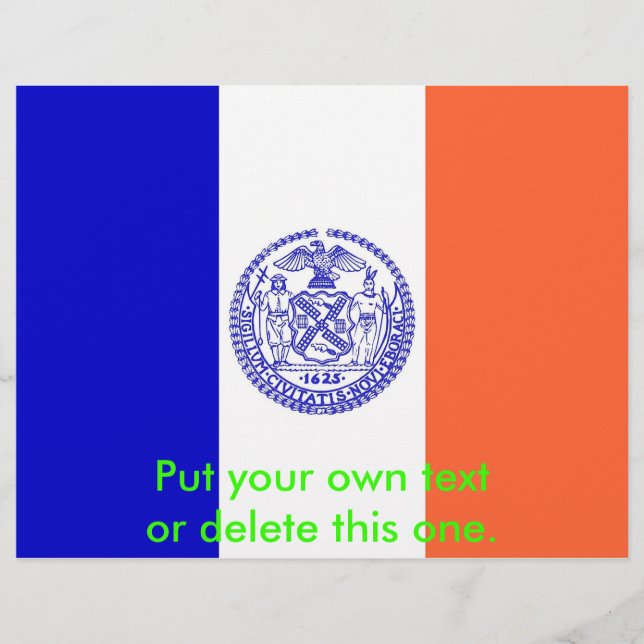 Flyer mit Flag von New York City, USA (Vorne)