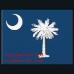 Flyer mit Flag von South Carolina, USA<br><div class="desc">Fügen Sie Ihren Ankündigungen eine Touch von South Carolina Stolz hinzu mit unserem exklusiven Flyer mit der Flagge von South Carolina! Dieser Flyer wurde mit viel Liebe zum Detail gestaltet und vereint den ikonischen Palmetto-Baum und den Halbmond von der South Carolina-Fahne und bietet eine einzigartige Möglichkeit, Ihre Botschaft zu vermitteln....</div>