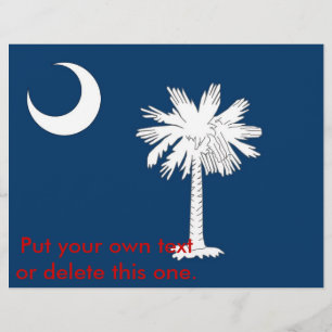 Flyer mit Flag von South Carolina, USA
