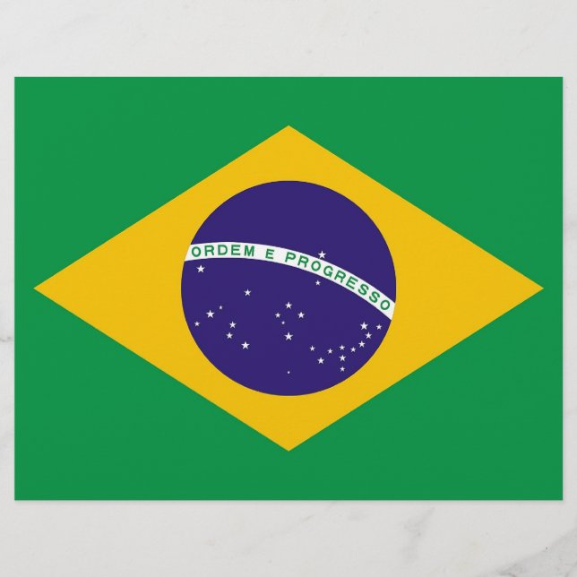 Flyer mit Flagge Brasiliens (Vorne)
