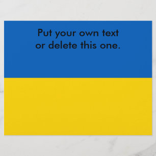 Flyer mit Flagge der Ukraine