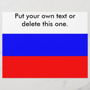 Flyer mit Flagge Russlands