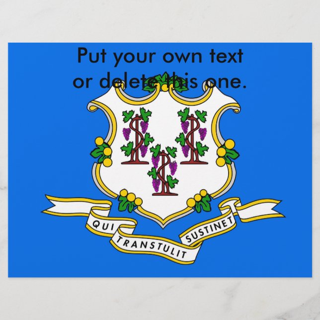 Flyer mit Flagge von Connecticut, USA (Vorne)