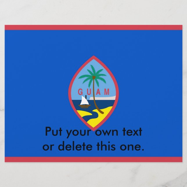 Flyer mit Flagge von Guam, USA (Vorne)