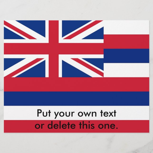 Flyer mit Flagge von Hawaii, USA (Vorne)