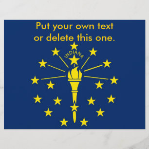 Flyer mit Flagge von Indiana, USA
