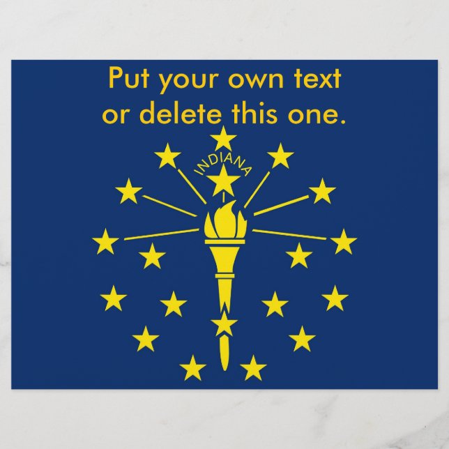 Flyer mit Flagge von Indiana, USA (Vorne)