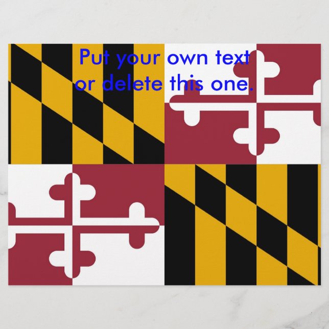 Flyer mit Flagge von Maryland, USA (Vorne)