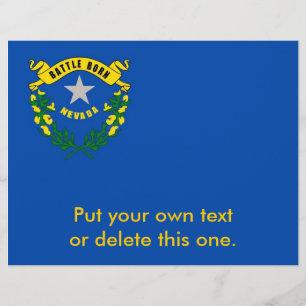 Flyer mit Flagge von Nevada, USA