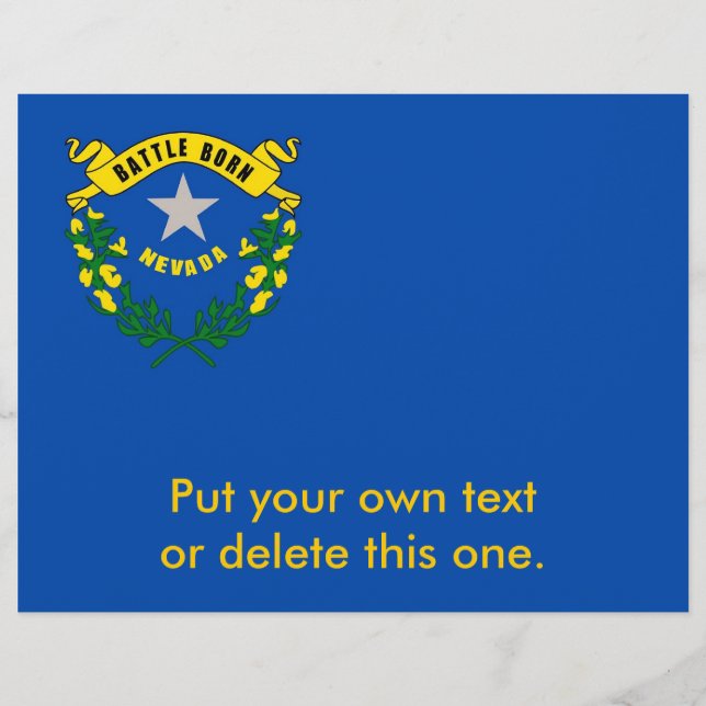 Flyer mit Flagge von Nevada, USA (Vorne)