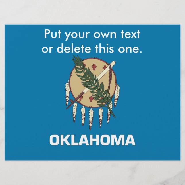 Flyer mit Flagge von Oklahoma, USA (Vorne)