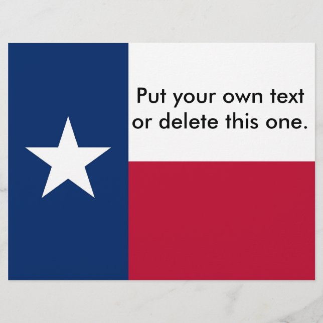 Flyer mit Flagge von Texas, USA (Vorne)