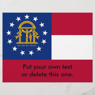 Flyer mit georgischer Flagge, USA