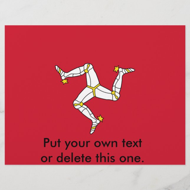 Flyer mit Isle of Man flagge, Vereinigtes Königrei (Vorne)