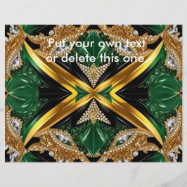 Flyer mit jamaikanischer Farbgestaltung