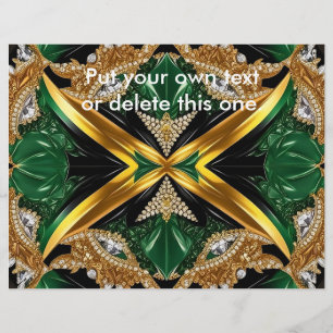 Flyer mit jamaikanischer Farbgestaltung