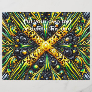 Flyer mit jamaikanischer Farbgestaltung