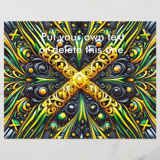 Flyer mit jamaikanischer Farbgestaltung (Vorne)