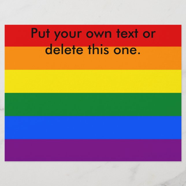 Flyer mit LGBT-Flagge mit Regenbogen (Vorne)