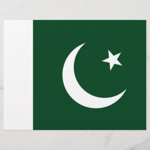 Flyer mit pakistanischer Flagge