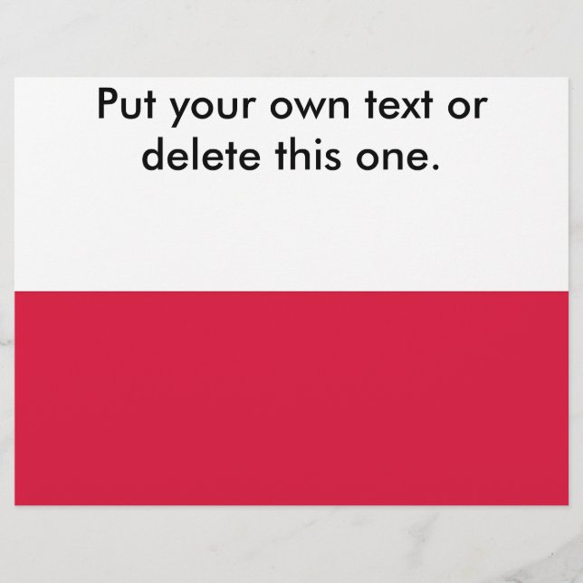 Flyer mit polnischer Flagge (Vorne)