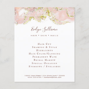 Flyer mit rosa Marmorierung