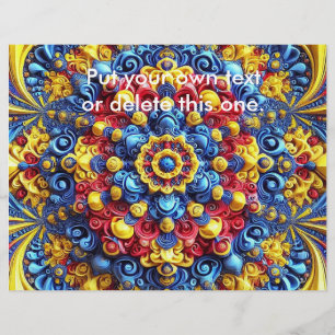 Flyer mit rumänischem Farbdesign