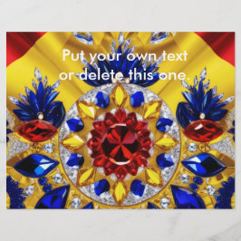 Flyer mit rumänischem Farbdesign